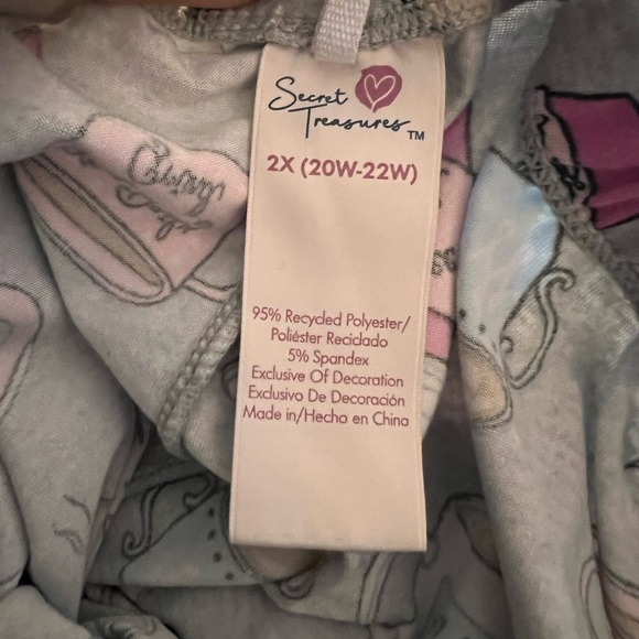 Secret Treasures Women’s Pajama Jogger Bottoms - Size 2x (20w - 22w) - Picture 4 of 5